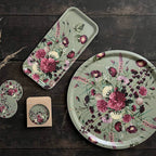 Plateau jardin de fleurs en fleurs 32x15 cm