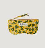 Porte lunette  100 % coton  : Grande blanche jaune