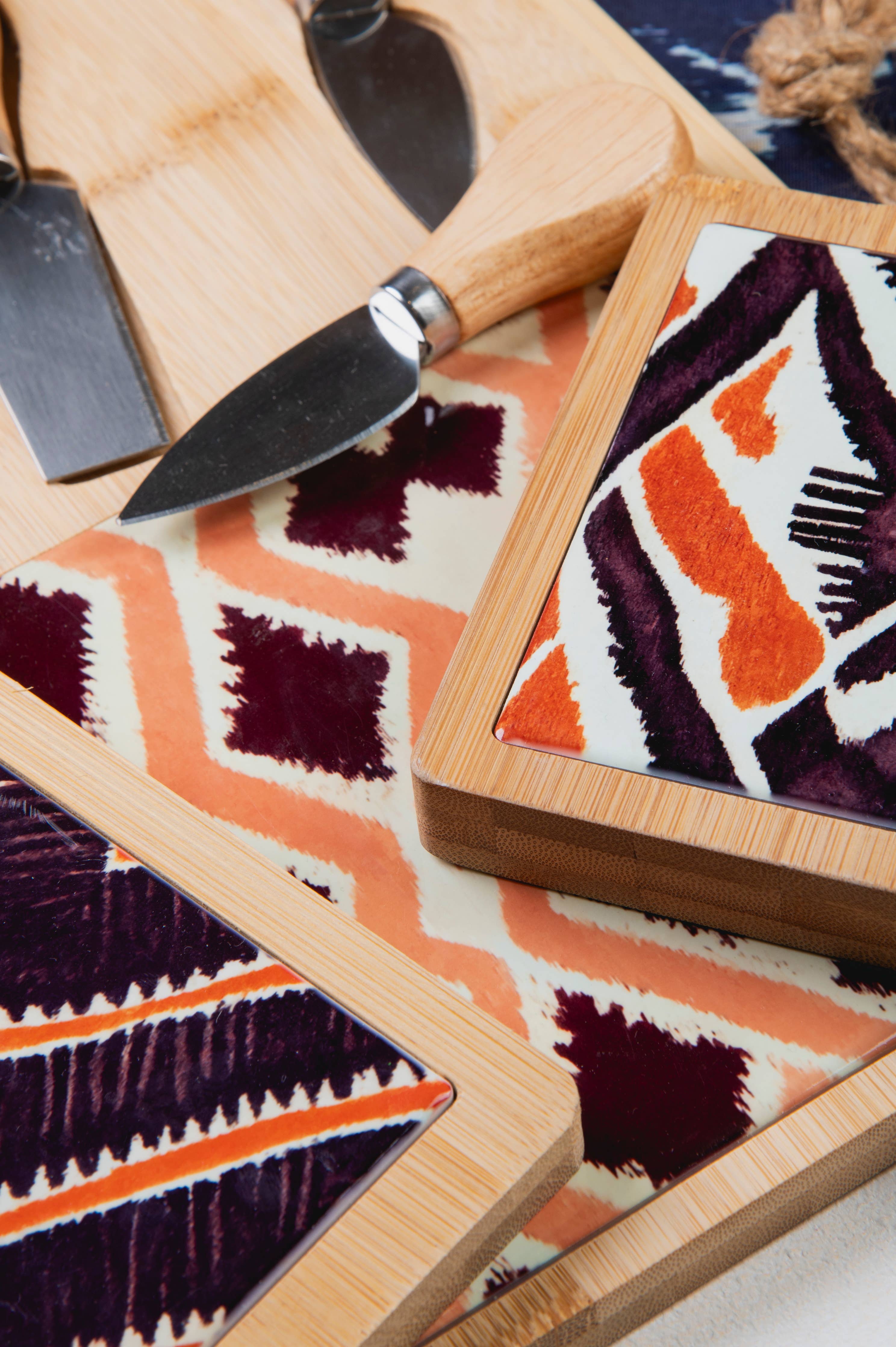 MALINDI PLANCHE À DÉCOUPER 40X12,5 CÉRAMIQUE/BAMBOU DÉCOR A