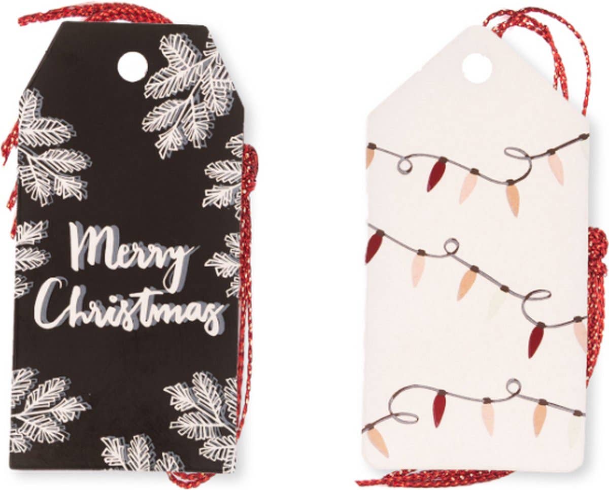 24 étiquettes cadeaux Noël - Décoration cadeaux de Noël