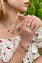 Bague en acier inoxydable 424RX196: Or / Acier inoxydable