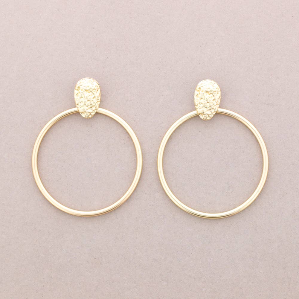 Boucles d'oreilles à pendentif en métal: Or