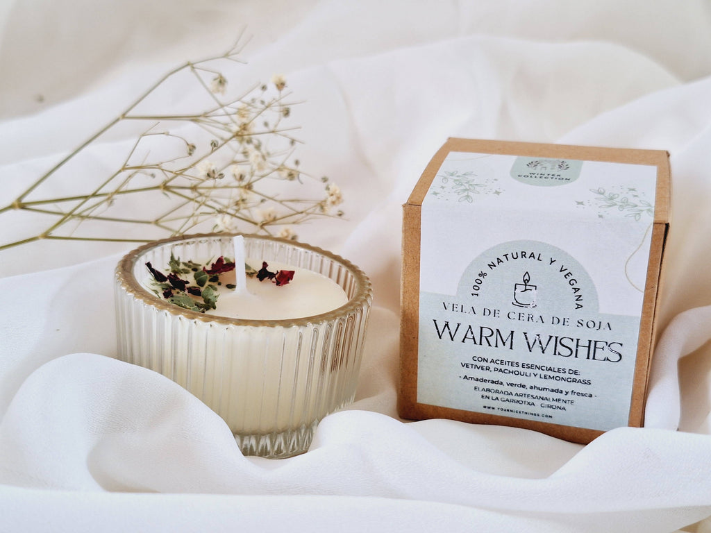 Bougie au soja (mini) bocal en verre en vétiver, patchouli et citronnelle: Français