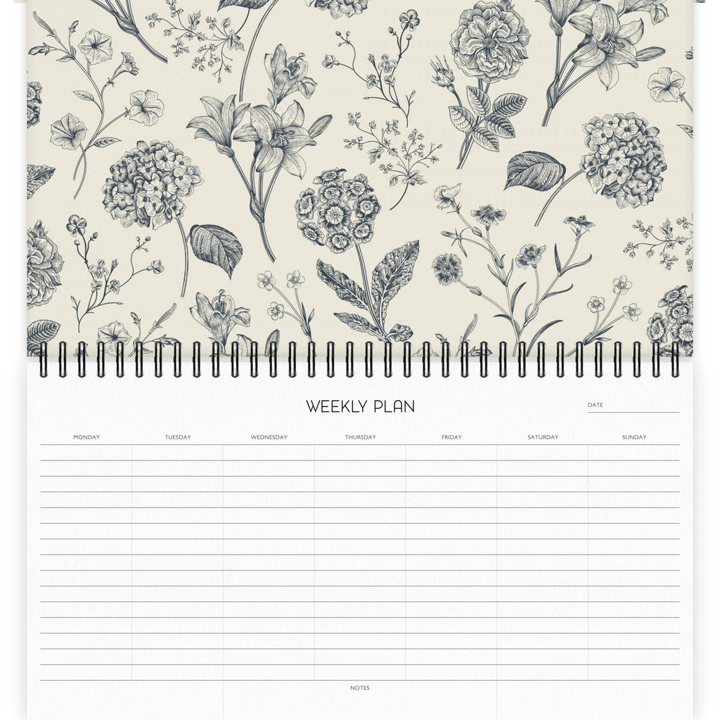 Agenda hebdomadaire motif naturel n° 2 A4