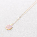 Collier en acier avec pendentif en pierre: Turquoise