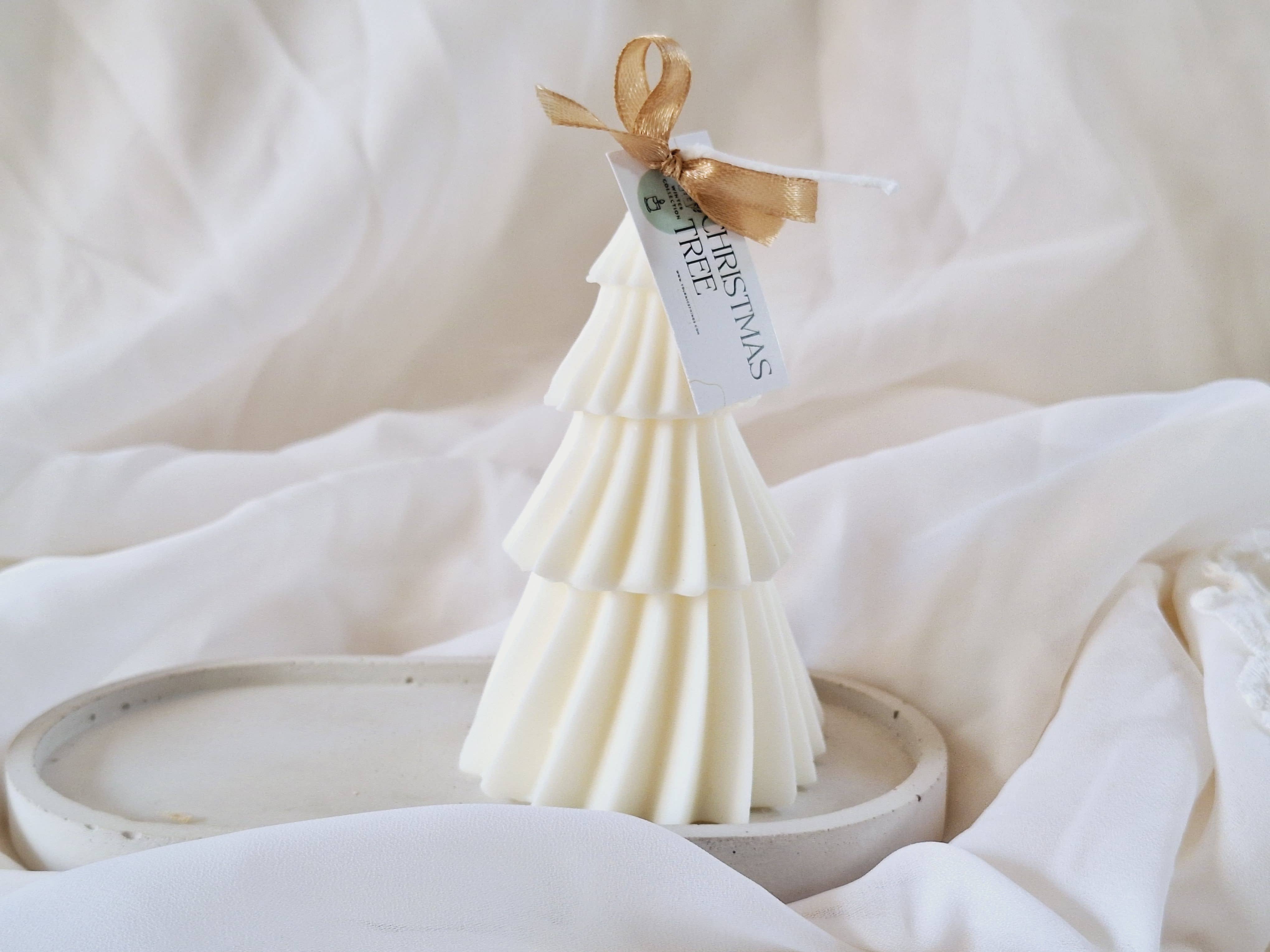 Bougie de Noël en cire de soja, sapin de Noël: Français / Sans boîte