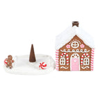 Brûleur d'encens de Noël Pink Gingerbread House