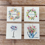 1 x petite carte carré traditionnelle félicitations
