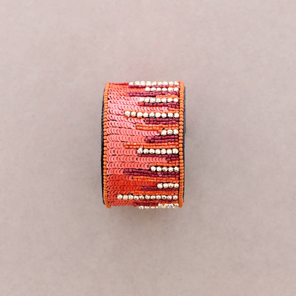 Bracelet à paillettes de pluie ajustable: Or