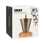 Infuseur à thé sven en acier inoxydable & couvercle en bois