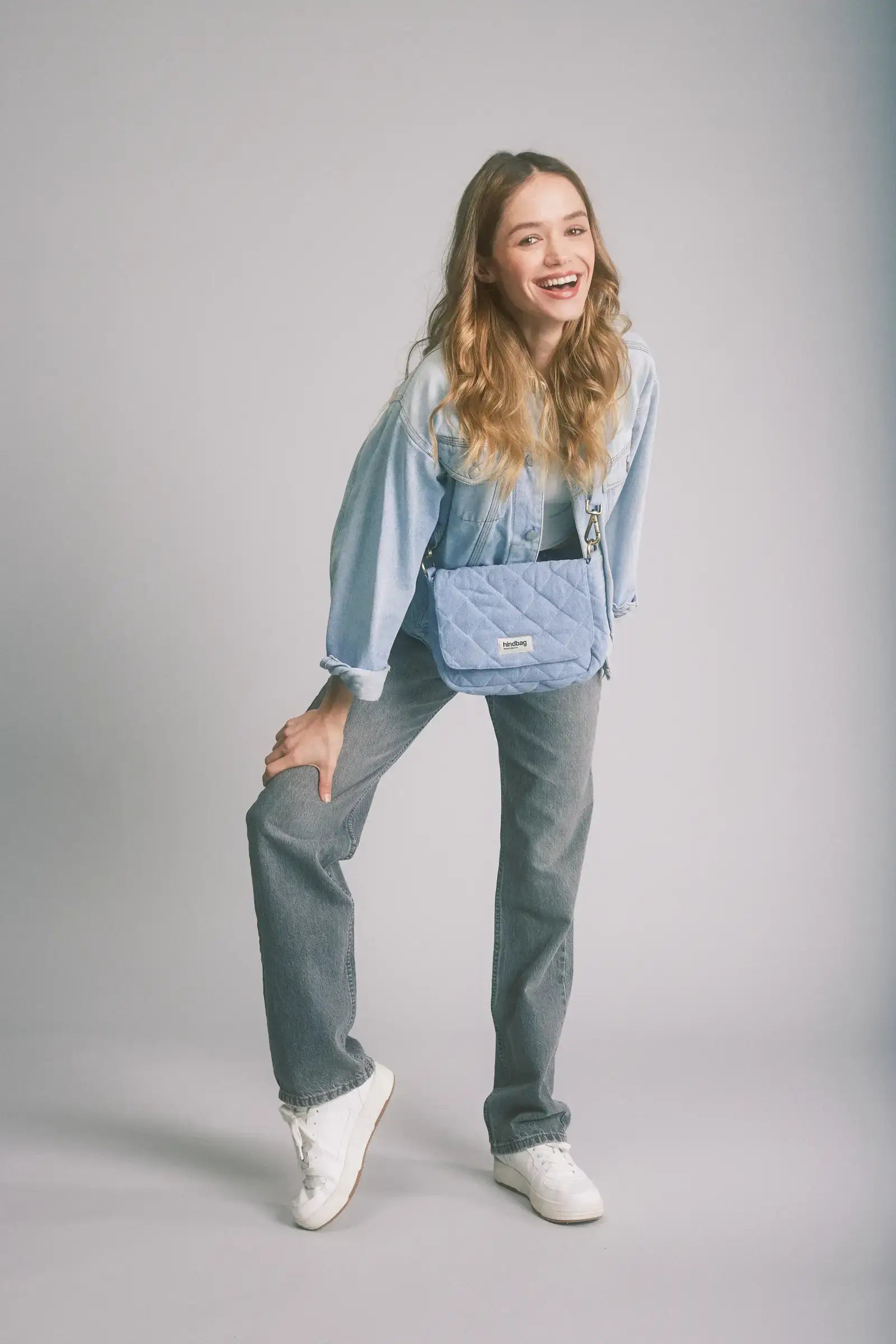 Sac matelassé Margault: Denim bleu