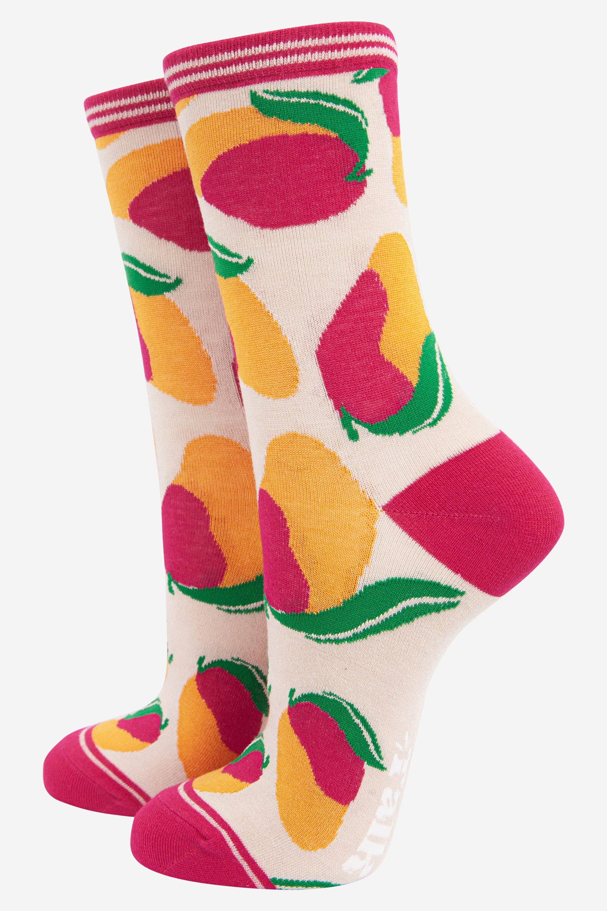 Coffret cadeau de chaussettes en bambou aux fruits tropicaux pour femmes: ROYAUME-UNI 3-7 | UE 36-40 | ÉTATS-UNIS 5-9