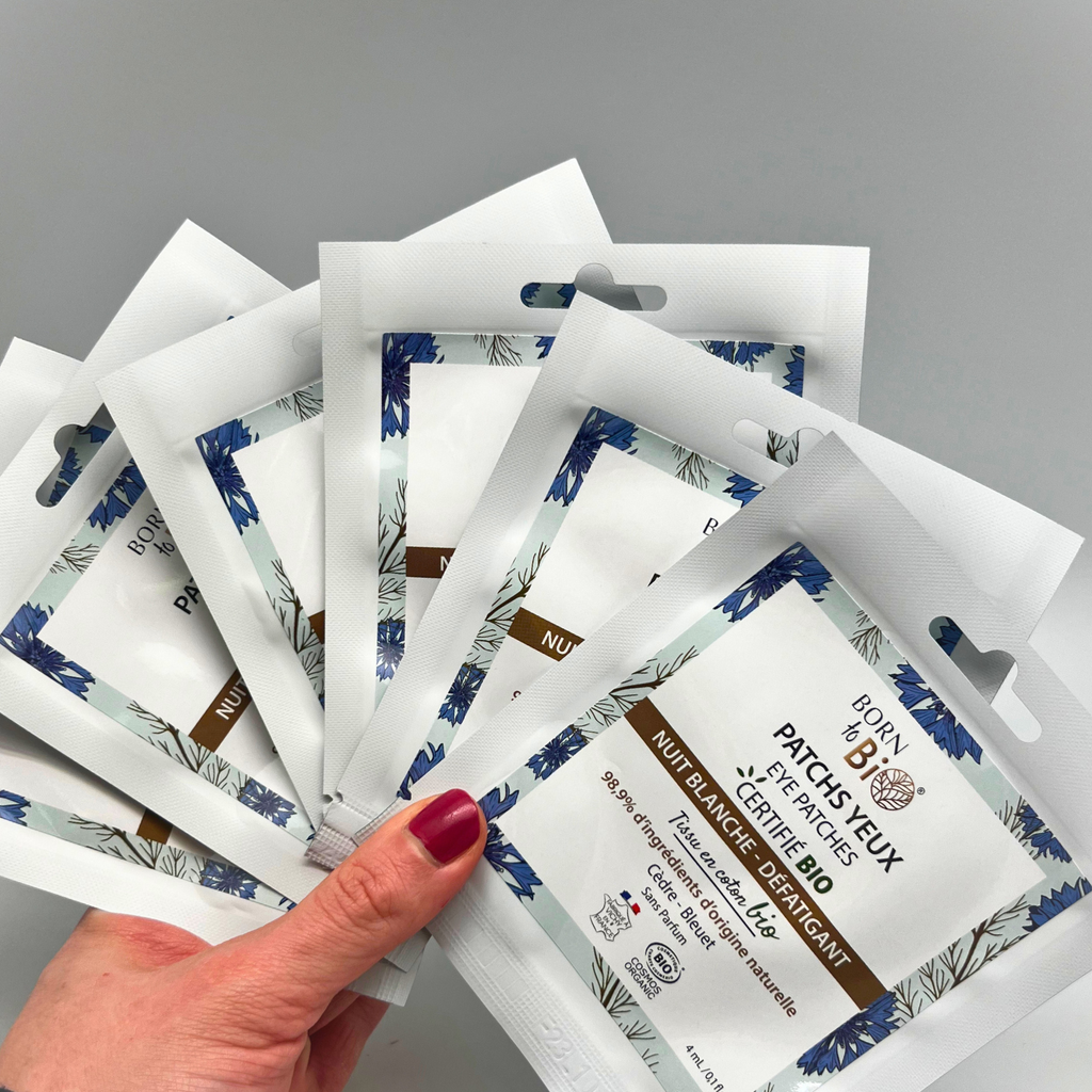Patchs pour les yeux Nuit blanche en coton - Certifiés Bio