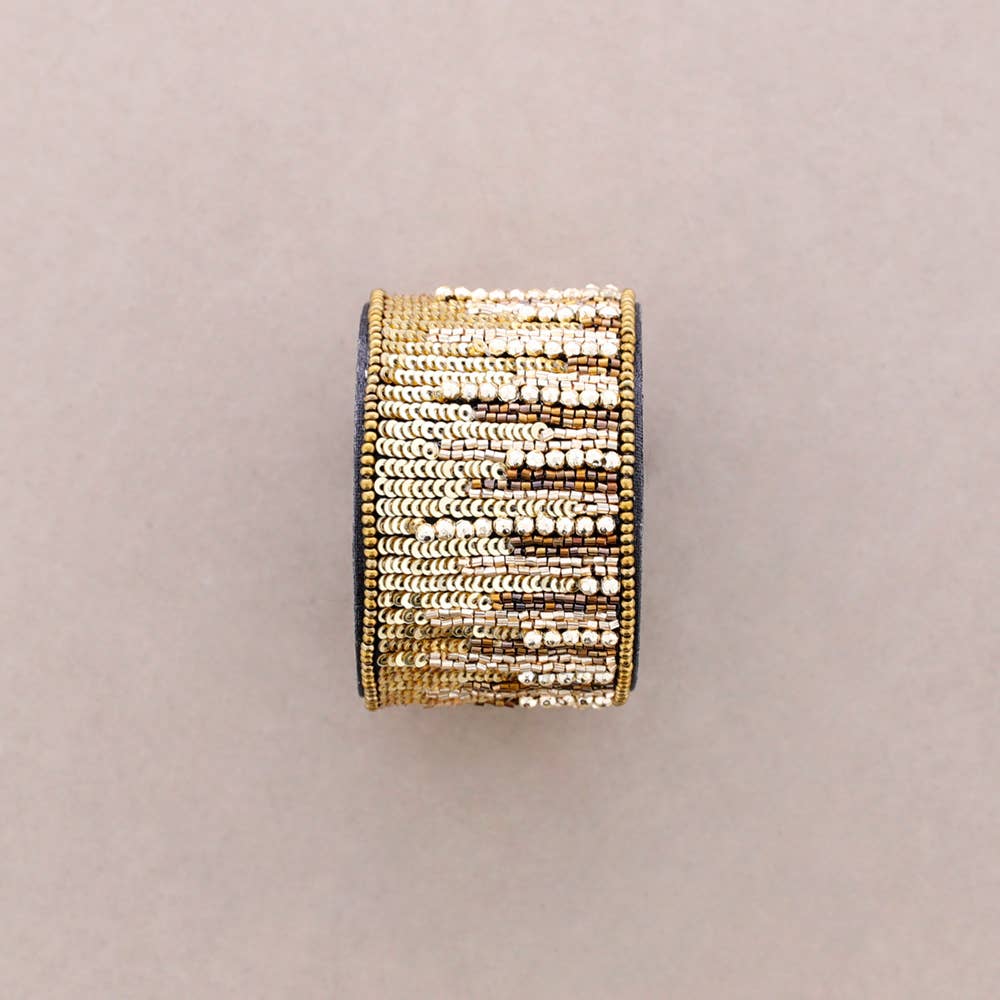 Bracelet à paillettes de pluie ajustable: Or