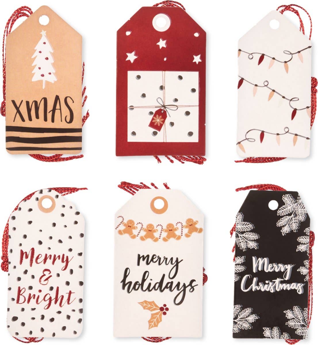 24 étiquettes cadeaux Noël - Décoration cadeaux de Noël