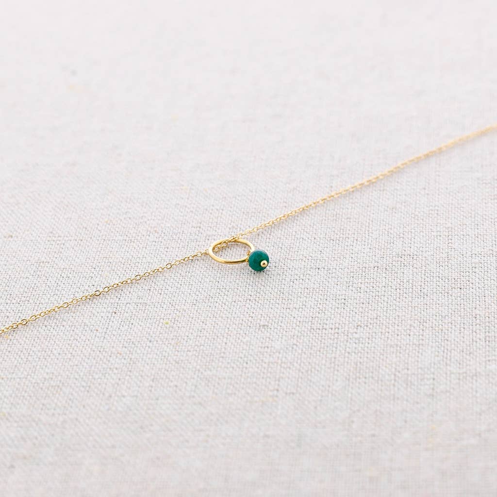 Collier Ras-du-cou Acier Pendentif Anneau Pierre: Noir