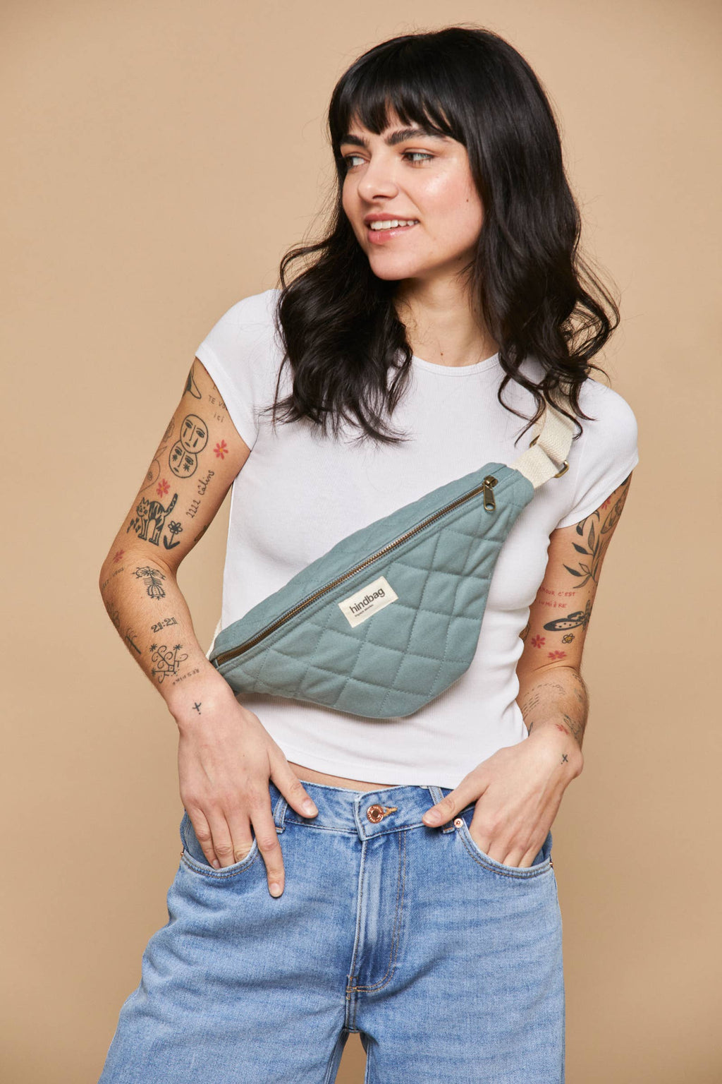 Sac banane matelassé Olivia - 9 coloris: Prune