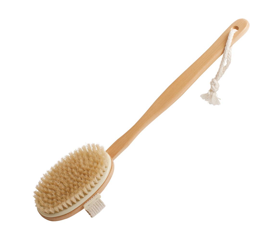 Brosse corporelle avec manche, massage en bois anniversaire femmes