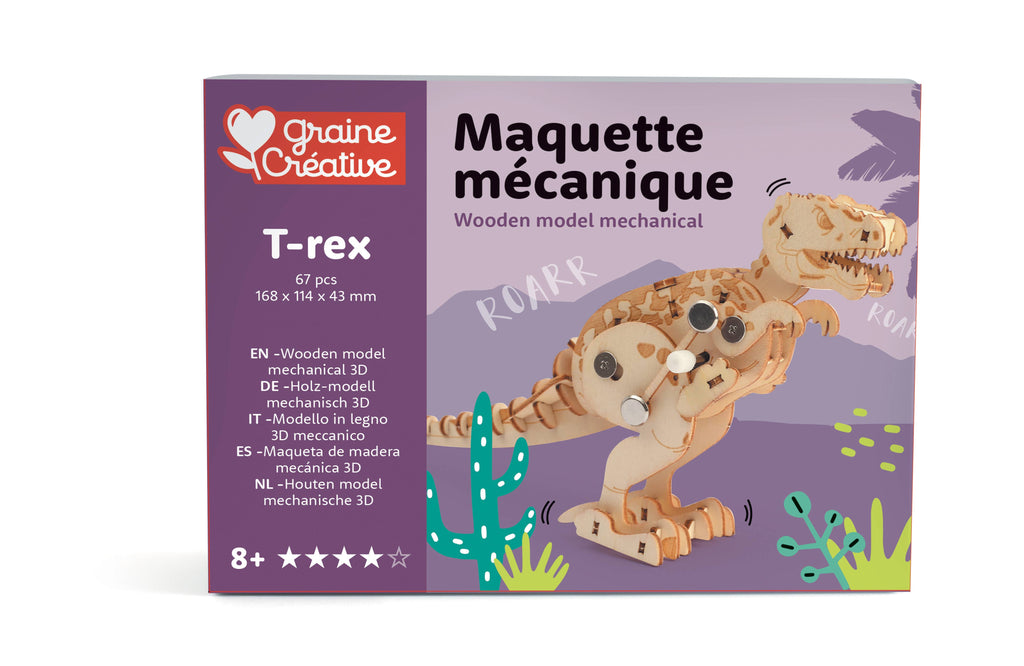 MAQUETTE  EN BOIS 3D MECANIQUE  T-REX