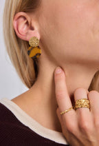 Boucles d'oreilles en acier inoxydable 124RX181: Or / 100% Acier inoxydable