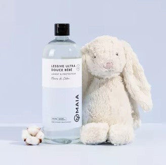 Lessive Ultra douce Bébé Fleur de Coton 1L = 33 lavages