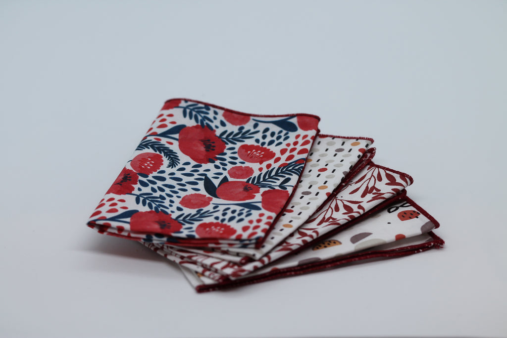 Lot 4 mouchoirs taille M