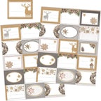 Autocollants de nom Noël avec paillettes dorées