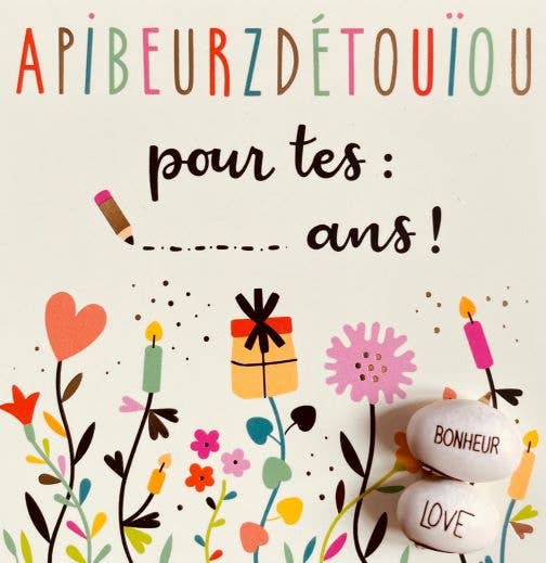 FG02- Carte et 2 graines gravées à planter