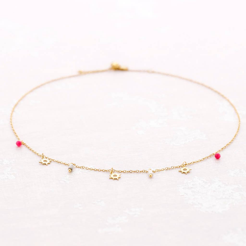 Collier Pendentifs Acier: Bleu