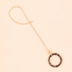 Collier long avec pendentif Piton Ring: Beige