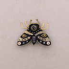 Broche Insecte Brodé Paillettes: Verde