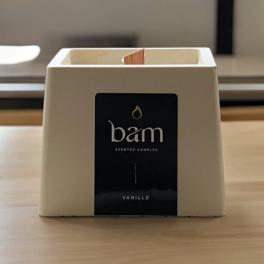 BAM - Bougie parfumée VANILLE - Collection SQUARE