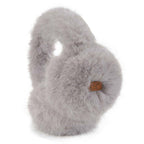 Cache-oreilles d'hiver en fourrure longue de couleur unie: LIERRE / ONESIZE