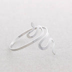 Bracelet ajustable en acier Snake: Plateado