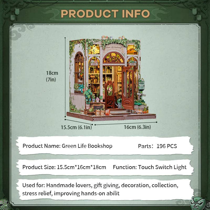 Green Life Bookshop - Book Nook CUTEBEE