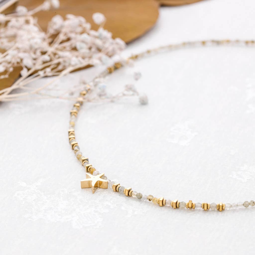 Collier Étoile De Mer Acier: Rose