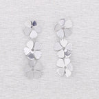 Boucles d'oreilles en acier pendentif fleurs: Or