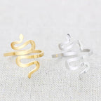 Bracelet ajustable en acier Snake: Plateado