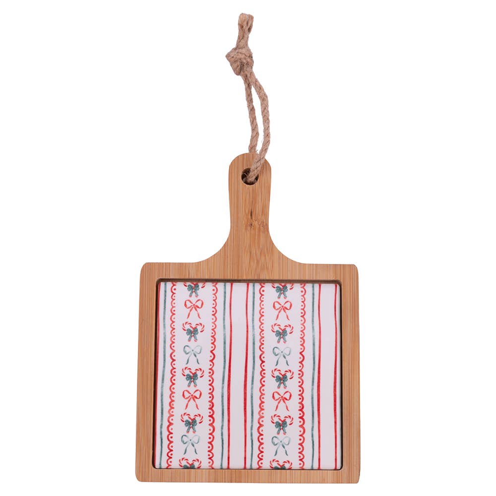 XMAS FIOCCHI PLANCHE 19,5x13 CÉRAMIQUE/BAMBOU