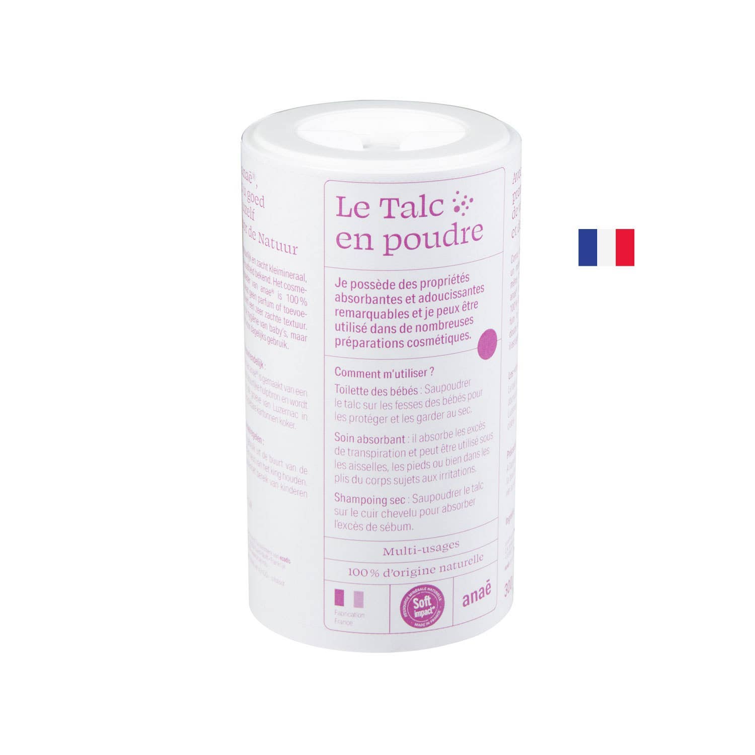 Talc En Poudre - 300 Gr - Anaé