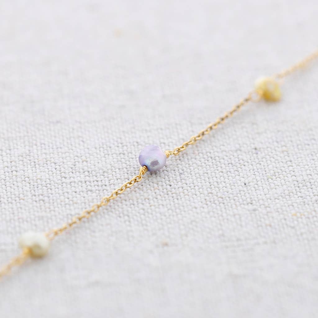 Collier Ras-du-Cou Acier Perles Multicolores: Multicolore