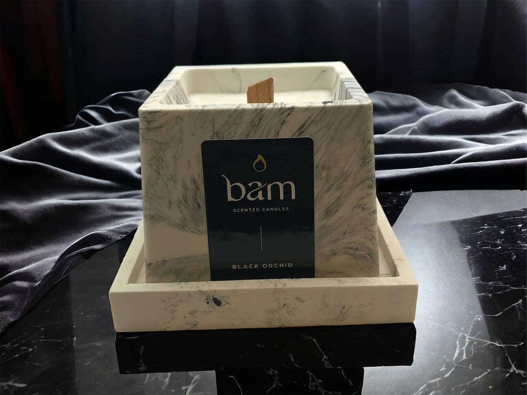BAM - BOUGIE PARFUMÉE ORCHIDÉE NOIRE - Collection SQUARE