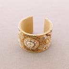 Bracelet ajustable en perles ethniques: Bleu