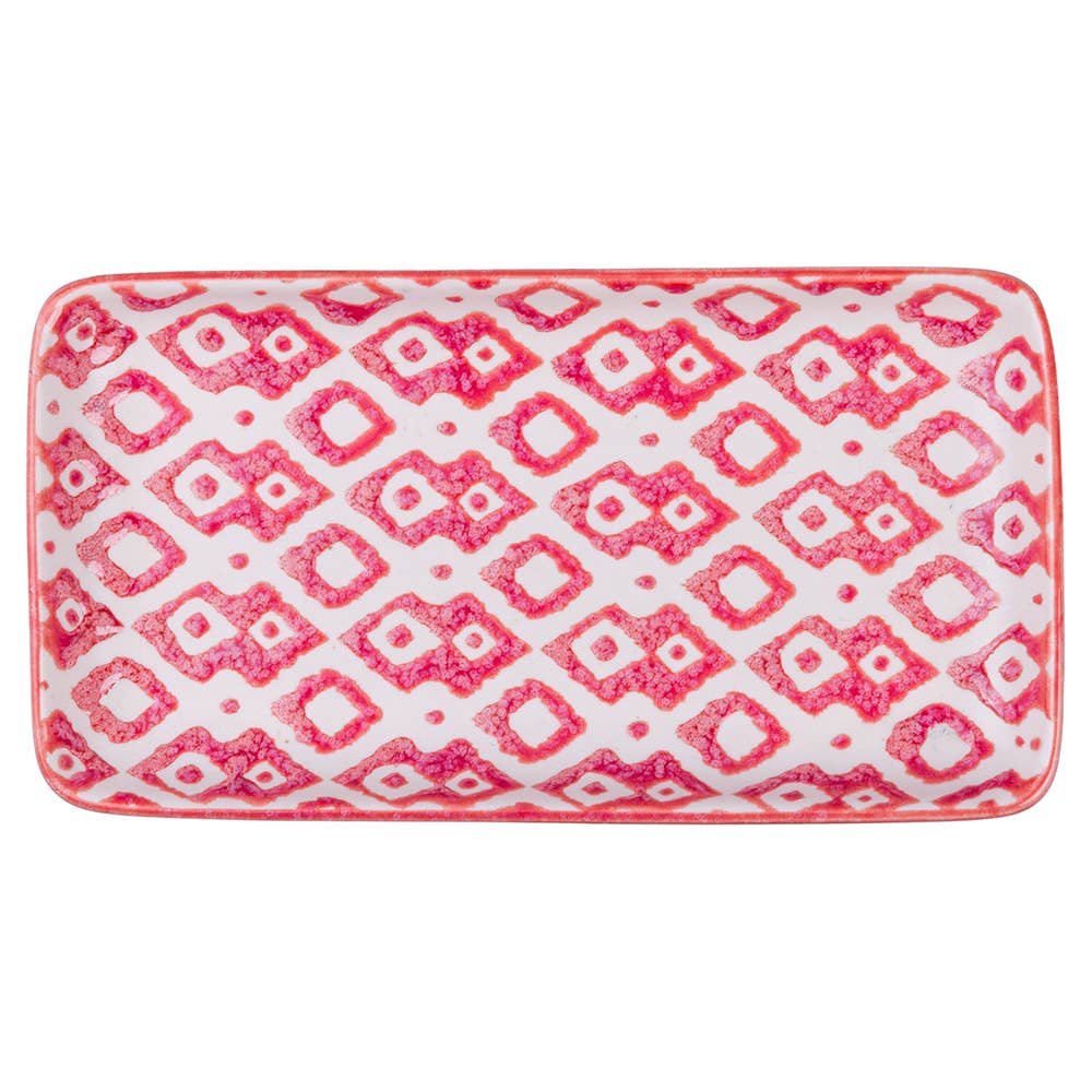 ENSEMBLE RÉACTIF 3 PLATEAUX RECTANGULAIRES ROUGE/ BLEU/GRIS