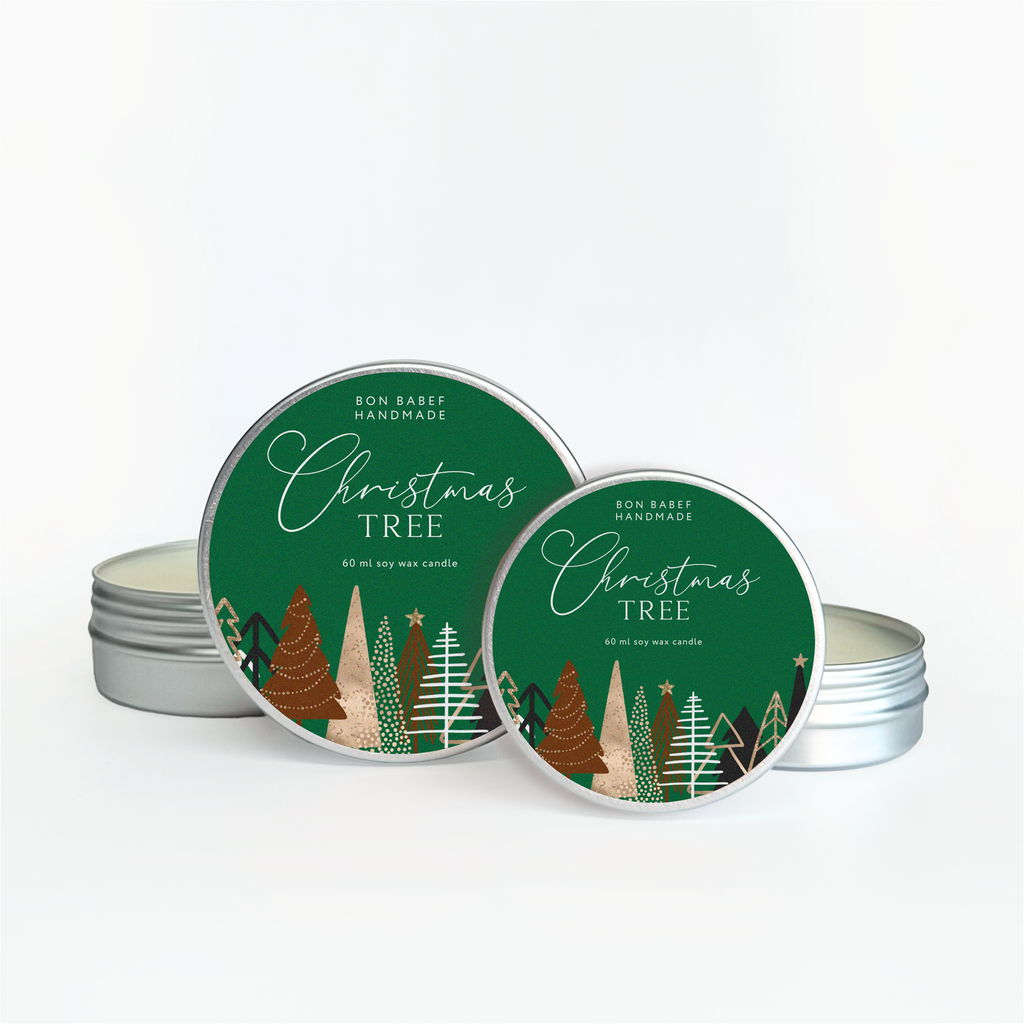 CHRISTMAS SOY WAX SCENTED CANDLE | CHRISTMAS TREE: Moyenne