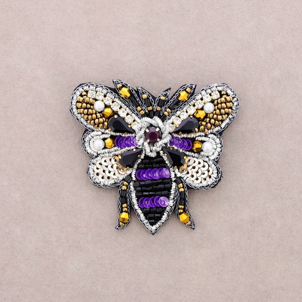 Broche à sequins Abejita: Or