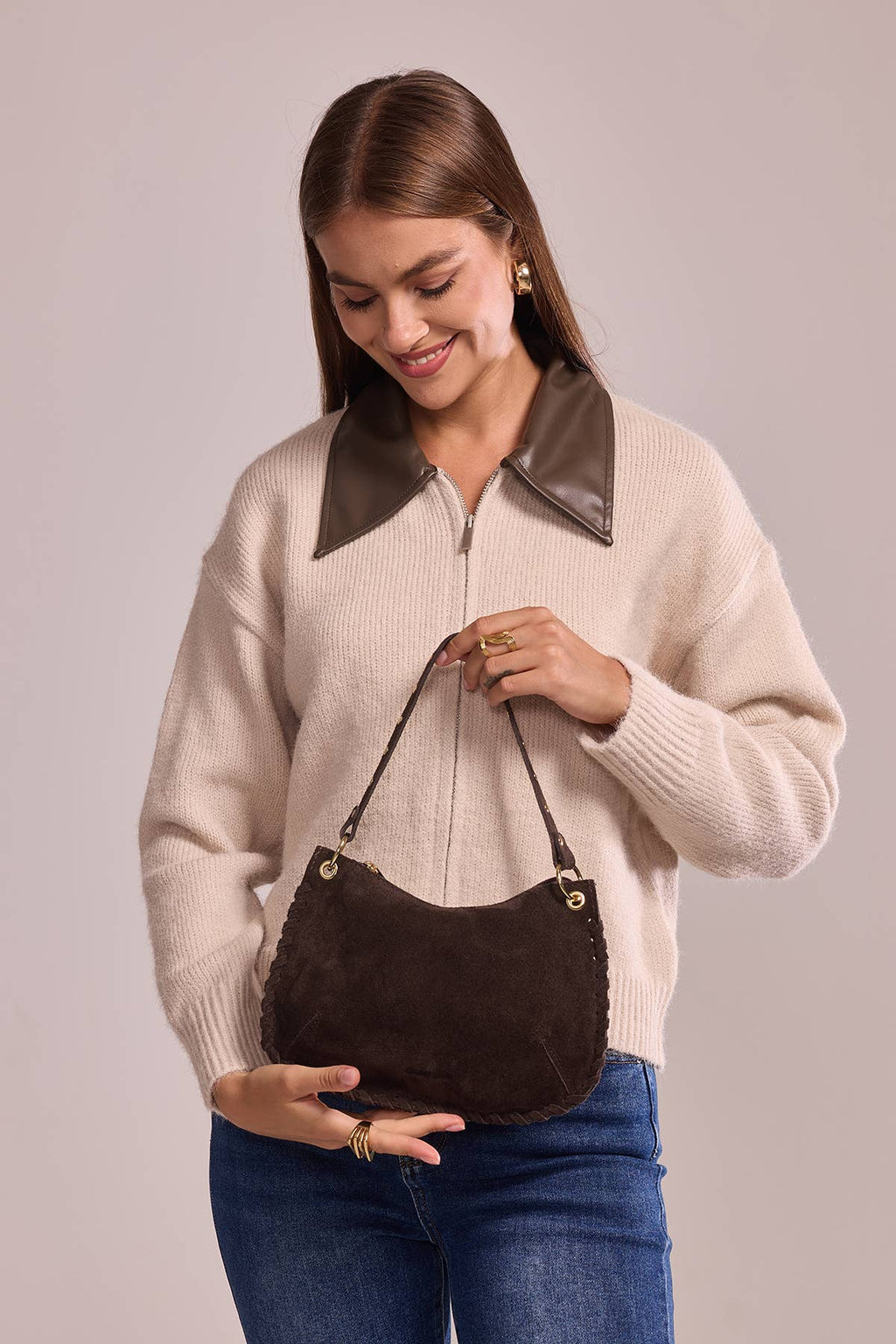 Sac JOËLLE SUEDE - 4187: Noir
