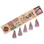 Cônes.- Encens à la lavande et fleurs violettes - Sagrada Madre