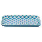 ENSEMBLE RÉACTIF 3 PLATEAUX RECTANGULAIRES BEIGE/GRIS/BLEU