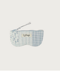 Porte lunette  100 % coton  : Patch bleu